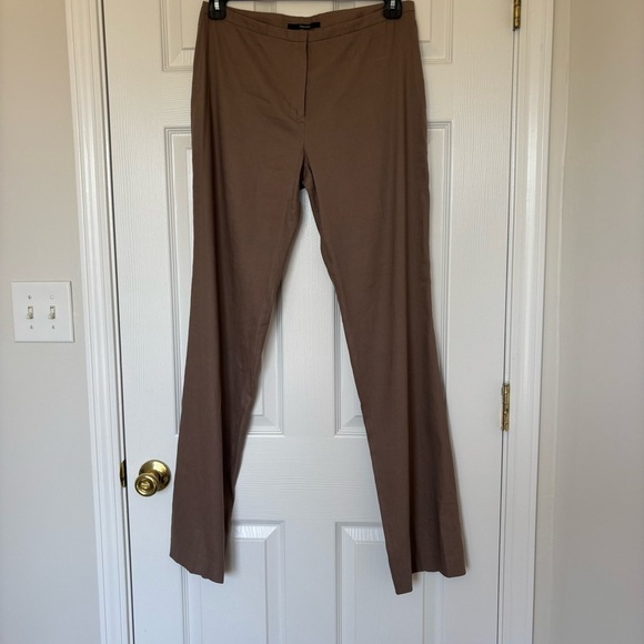 Tahari Pants - Tahari Brown Taupe Linen Blend Dress Pants Size 8